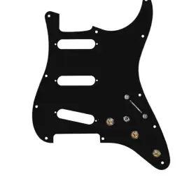 920d Custom Swpg-sss-bpg-s7w-mt Sss Pre-wired Pickguard For Strat With A Black And S7w-