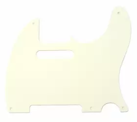 Allparts Pg0560051 Parchment 1-ply Pickguard For Vintage 5-hole Fender Telecaster/tele Pg-0560-051