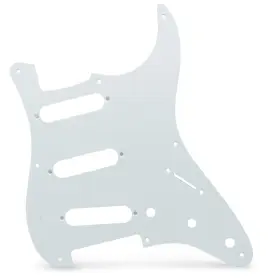 Axlabs Ax-pgs1p8s-w Strat-style Pickguard - 1 Ply / 8-hole White