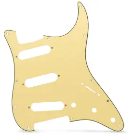 Axlabs Ax-pgs3p11s-cy Strat-style Pickguard - 3 Ply / 11-hole Cream Yellow
