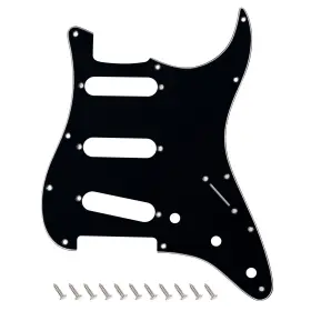 Banworks Jt-hb-01-7 3 Ply Strat Sss Pickguard 11-hole Electric Guitar Scratch Plate Usa/mexican