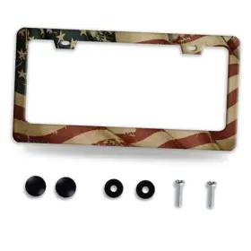 Braghrted Wsxpp-mlyka-xlv-rtfvh-0018 License Plate Frame Usa Flag Frames Funny Vintage American