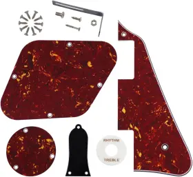 Branded 313089311326 Red Tortoise Guitar Pickguard Back Plate Switch Cover Truss Rod Fit Les Paul