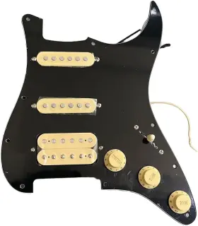 Branded 445021238231 Black Ssh Guitar Prewired Loaded Pickguard With Alnico 5 Pickups Fit Strat St