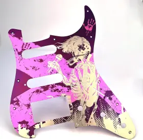 445056122192 GUITAR Hss Titanium Plate Pickguard Strat