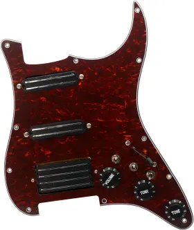 Branded 705353315862 Tortoise Shell Guitar Hss Loaded Prewired Pickguard Blades Pickups Fit Strat St