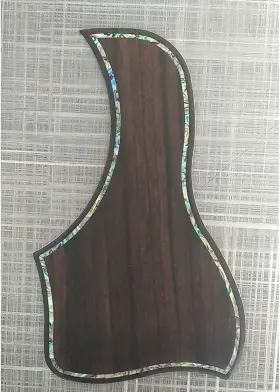Branded 744110798012 Rosewood Folk Acoustic Guitar Pickguard With Abalone Inlay Strip