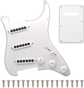 Branded 744759311009 Sss Guitar Loaded Prewired Pickguard With Large Pole Pickups Fit Stratocaster