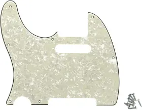 R111-AGED PEARL Left Guitar Pickguard Plate Telecaster Tele