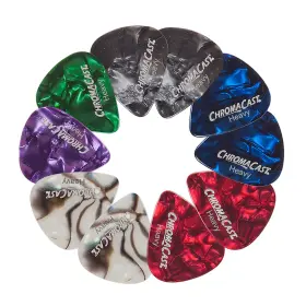 CC-CP-HEAVY-10PK CHROMACAST Pearl Celluloid Guitar Pack Gauge