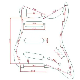 647731182515 DOPRO Hole Strat Single Coil Pickups Guitar #2