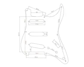 767591319972 DOPRO Hole Anodized Strat Guitar Pickguard #2