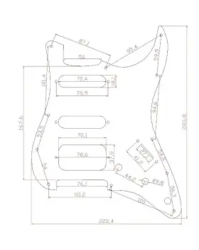 767591324471 DOPRO Strat Hss Guitar Pickguard Humbucking #2