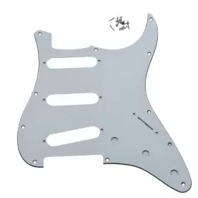 Dopro K1186-dopro White 3 Ply 11 Hole Strat Style Guitar Pickguard Bridge Reversed For Fd
