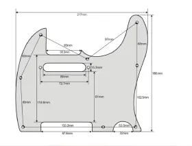 MX0242 FLEOR Telecaster Electric Guitar Pickguard Plate Pearl #3