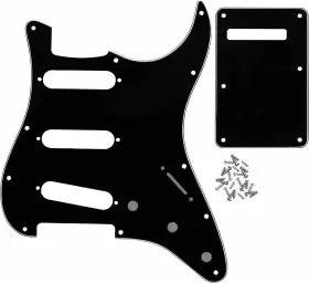 PG-KIT-B3-BK-SSS GUITAR MADNESS Strat Pickguard Knobs Covers #2