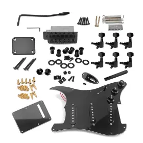 Huiop Mmusi4345b-wj Black St Style Electric Guitar Full Set Diy Accessory Kit Including Prewired Huiop Mmusi4345b-wj Black St Style Electric Guitar Full Set Diy Accessory Kit Including Prewired