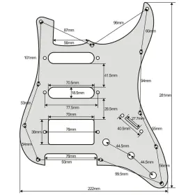 709586905081 IKN Cream Strat Hss Pickguard Guitar Plate Set #2