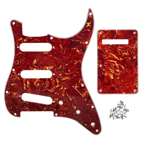 714367605777 IKN Tortoise Strat Pickguard Backplate Set Coil