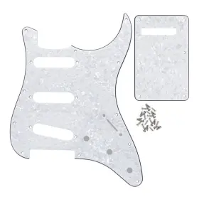 714367605814 IKN Pearl Strat Pickguard Backplate Set Single