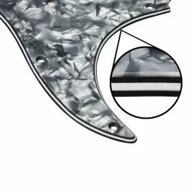T01818 IKN Smoky Pearl Strat Pickguard Backplate Set Single #2