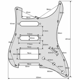 T02623 IKN Strat Hss Pickguard Guitar Backplate Set Standard #2