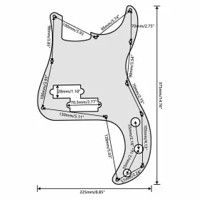 701385471743 JIUWU Guitar Prewired Pickguard Fender Precison #2