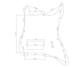 647731180658 KAISH Hole Strat Humbucker Guitar Pickguard #2
