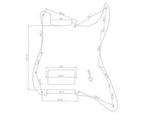 647731180702 KAISH Hole Strat Humbucker Guitar Pickguard #2