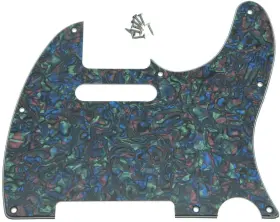 753263417329 KAISH Abalone Pearl Hole Tele Guitar Pickguard
