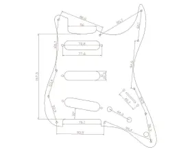 767591316643 KAISH Hole Anodized Strat Pickguard Gui #2