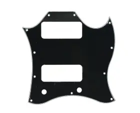 792713471894 KAISH Standard Sg Guitar Pickguard Hole Bla #2