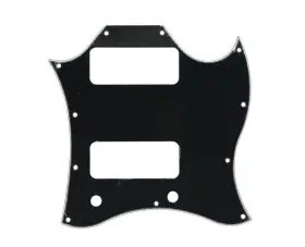 792713471894 KAISH Standard Sg Guitar Pickguard Hole Bla