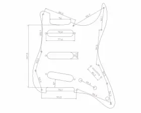 792713475182 KAISH Hole Strat Pickguard Guard Plate Tremolo #3