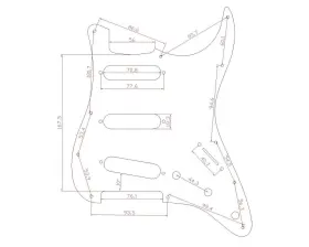 792713475212 KAISH Hole Strat Pickguard Guard Plate Tremolo #3