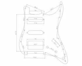 792713475397 KAISH Hole Strat Pickguard Hss Guard Plate Trem #3