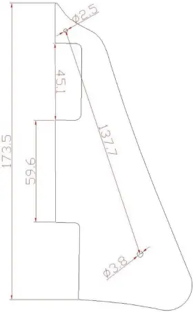 K1849 KAISH Solid Ply Lp Guitar Pickguard Steel Bracket #2