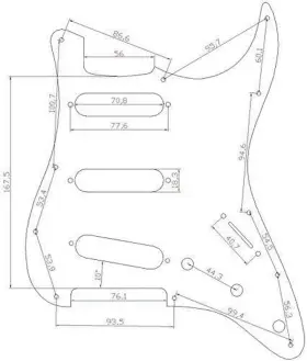 ST480-SINGLE KAISH Hole Strat Pickguard Guard Stratocaste #2