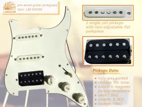 190025892800 LAMSAM Prewired Pickguard Ssh Set Guard High #2
