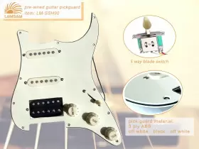 190025892800 LAMSAM Prewired Pickguard Ssh Set Guard High #3