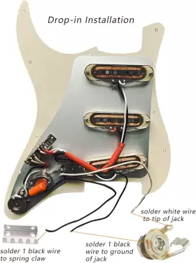 696600176537 LAMSAM Prewired Stratocaster Pickguard Guards #3