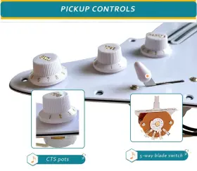 LM-XPSG01 LAMSAM Prwired Pickguard Preloaded Single Coil Sty #3
