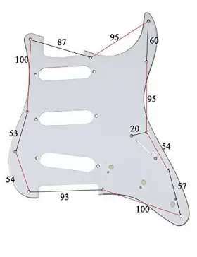 712492117905 METALLOR Electric Guitar Pickguard Ply Single #3