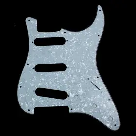 Mlaval 740781974274 G01 4ply Custom Guitar Pickguard Fits Strat White Pearl
