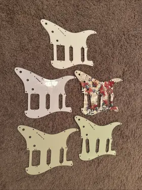 740781972409 MLAVAL GUITAR PARTS Left Pickguard Strat Hss