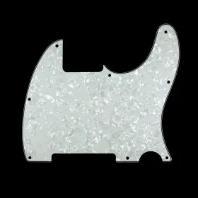 Mlaval Guitar Parts 740781973413 E64 Pickguard Fits Telecaster Tele Esquire 4ply White Pearl Usa