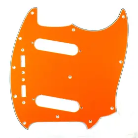Mlaval Guitar Parts 740781973437 E66 Custom Pickguard Fits Fender Mustang Classic Series 4 Ply Orange