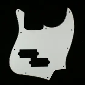 Mlaval Guitar Parts 740781973611 E81 Custom 3ply Pickguard Fits Black Top Jazz Bass With Pb Pickup Hole