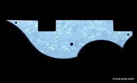 Mlaval Guitar Parts 740781974342 G06 Hofner Bass Pickguard Left-handed 4ply White Pearl