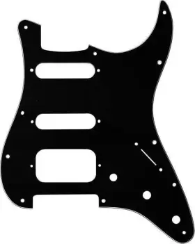 Mojotone P3hss140 Hss Deluxe Strat Pickguard Black 3-ply